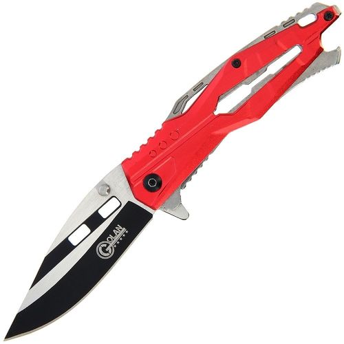 LOCK KNIFE STEEL & RED